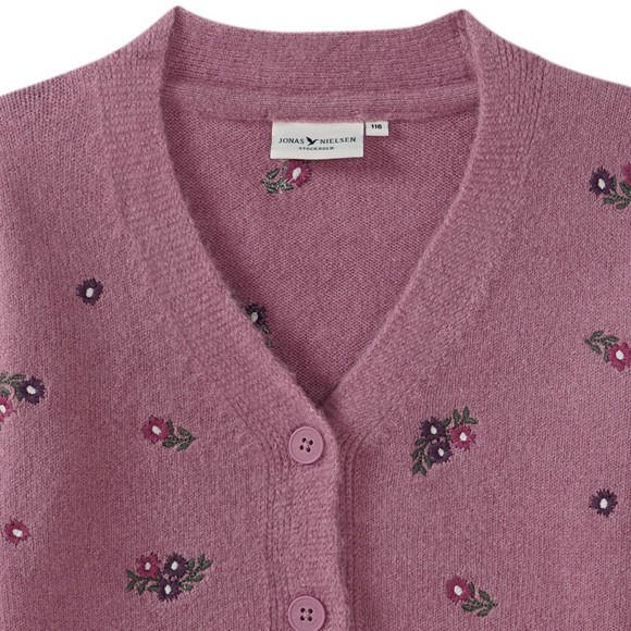 Meisjesvest met bloemenstiksel