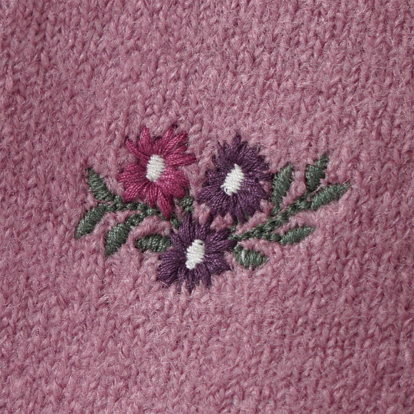 Meisjesvest met bloemenstiksel