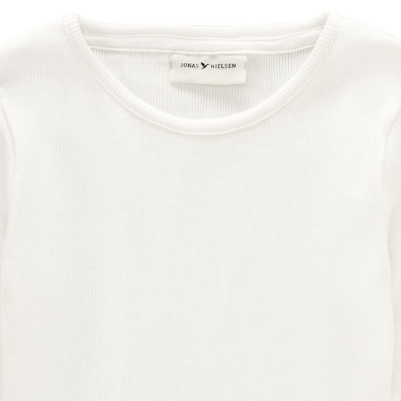 Meisjeshemd met lange mouwen en geribde textuur