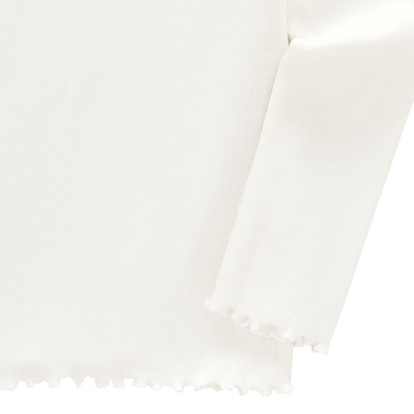 Meisjeshemd met lange mouwen en geribde textuur