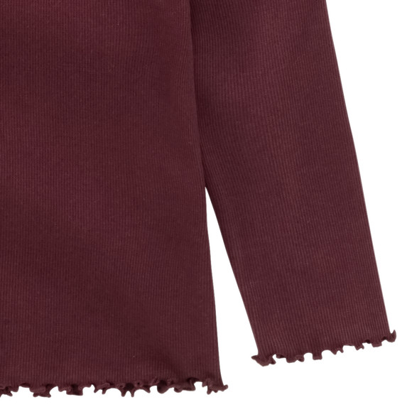 Meisjeshemd met lange mouwen en geribde textuur