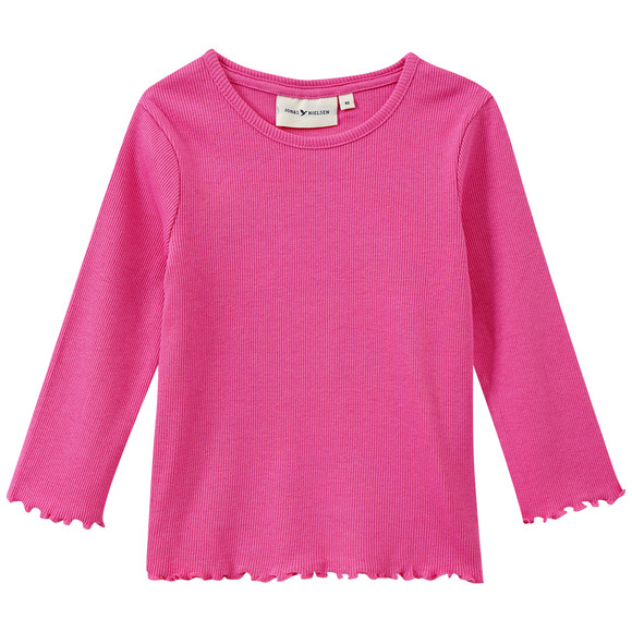 Meisjeshemd met lange mouwen roze