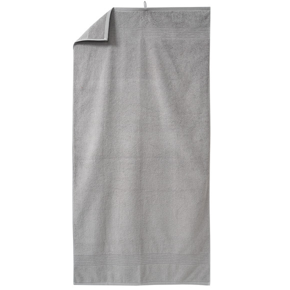 Douchehanddoek van biologisch katoen lichtgrijs