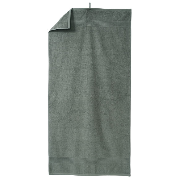 Douchehanddoek van biologisch katoen donkergroen