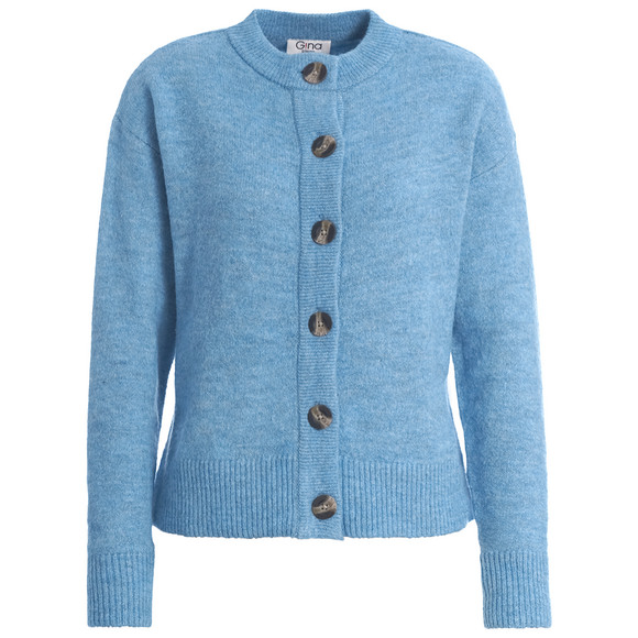 Blaue Strickjacke Ernstings Family Damen Strickjacken Cardigan