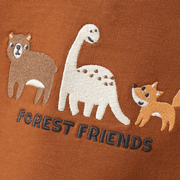 Baby Hoodie mit Tier-Stickerei