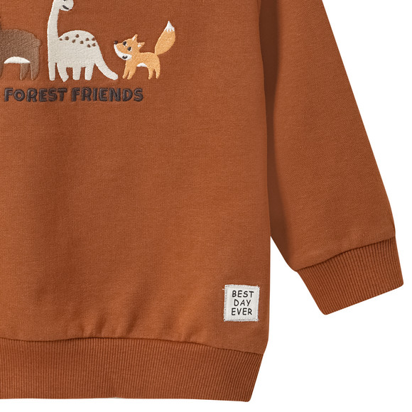 Baby Hoodie mit Tier-Stickerei