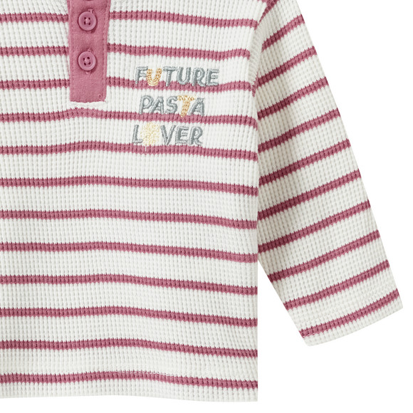 Geboorte shirt lange mouw met borduursel