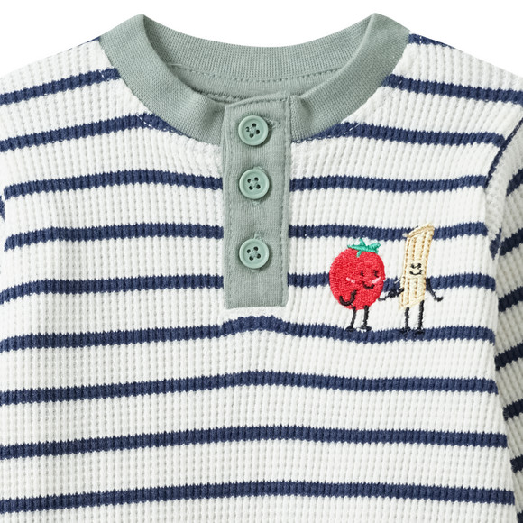 Geboorte shirt lange mouw met borduursel