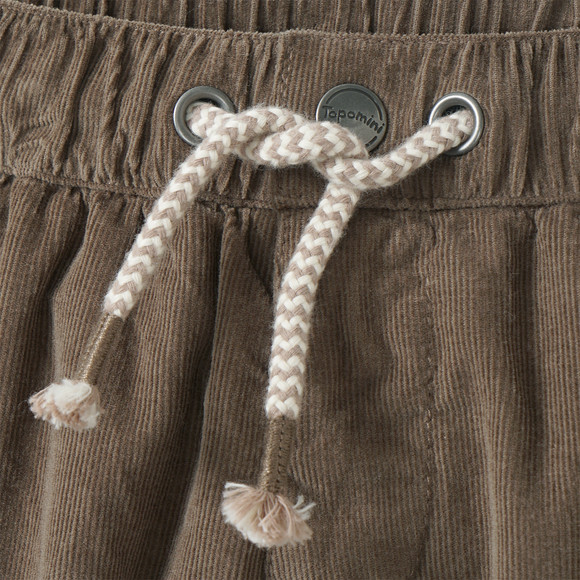 Bondi Baby Kunstlederhose Braun - Gefütterte Trachtenhose Mit Gummibund Größe 86