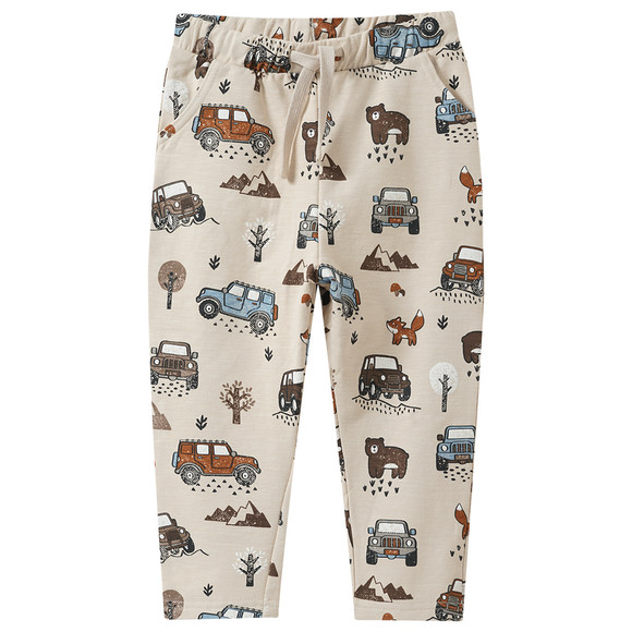 Baby joggingbroek met all-over voertuigen