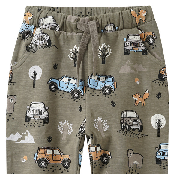 Baby joggingbroek met all-over voertuigen