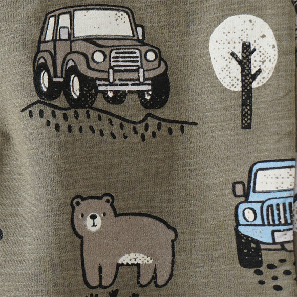 Baby joggingbroek met all-over voertuigen