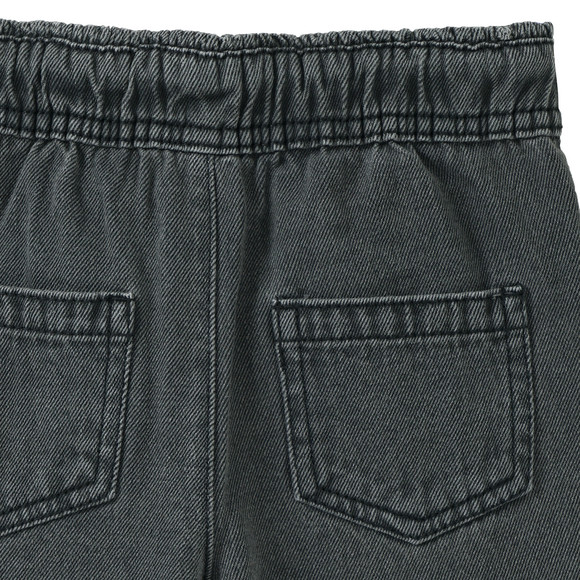 Jeans met wijde pijpen en paperbag tailleband