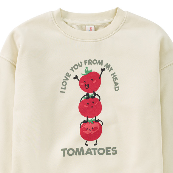 Babysweatshirt met pastaprint