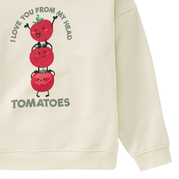 Babysweatshirt met pastaprint