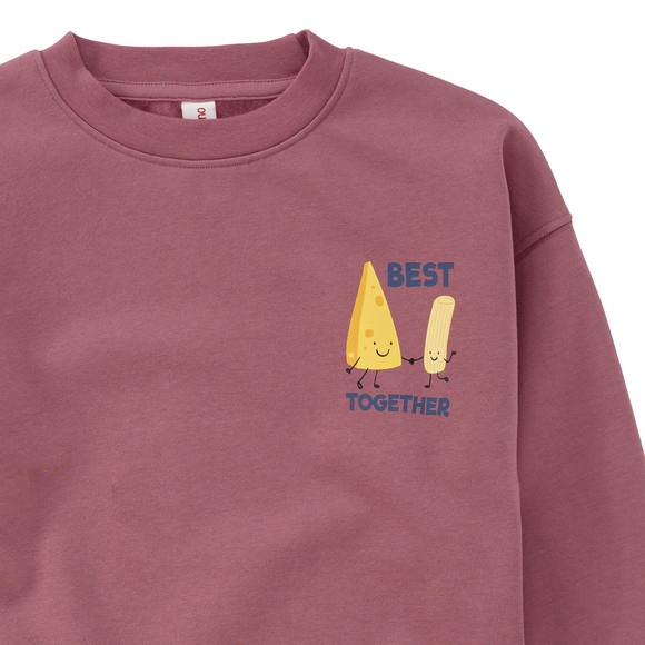 Babysweatshirt met pastaprint