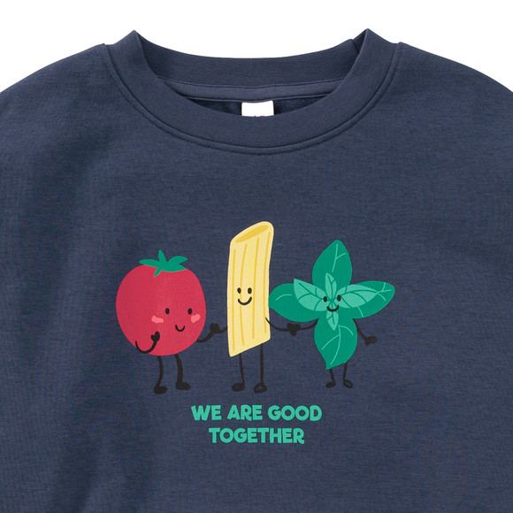 Babysweatshirt met pastaprint