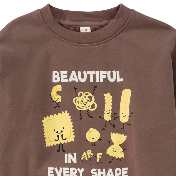 Babysweatshirt met pastaprint