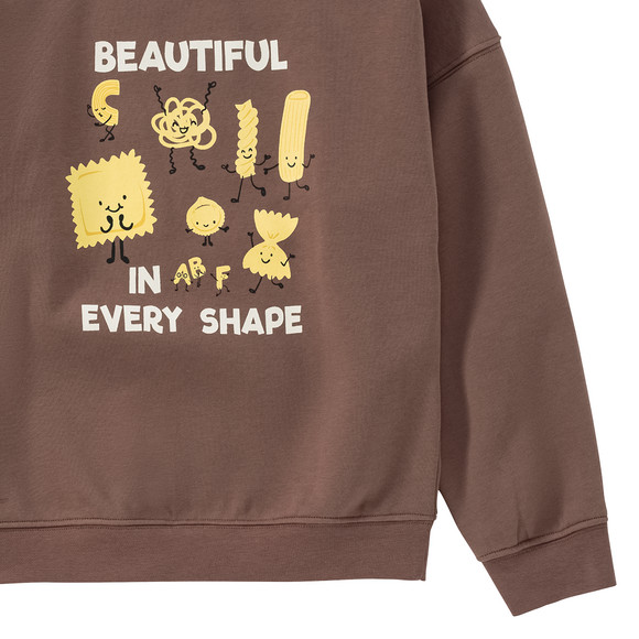 Babysweatshirt met pastaprint