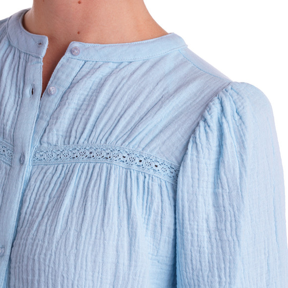 Damen Musselin-Bluse  aus Baumwolle