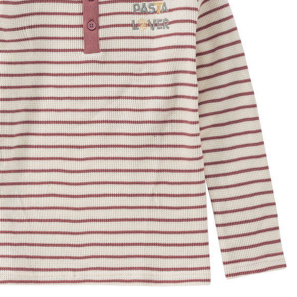 Meisjeshemd met lange mouwen en borduursel