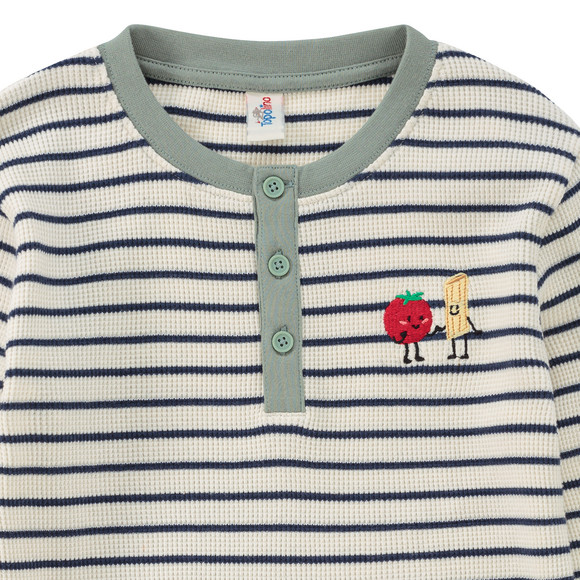 Kinderhemd met lange mouwen en borduursel