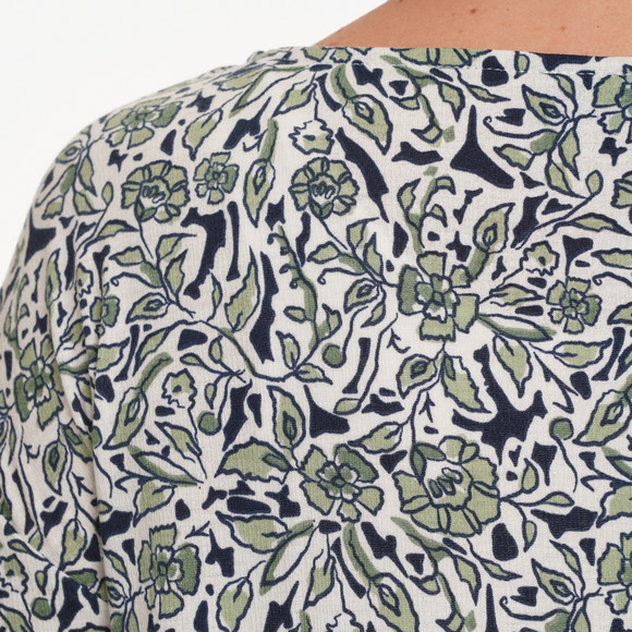 Dameshemd met lange mouwen en all-over print
