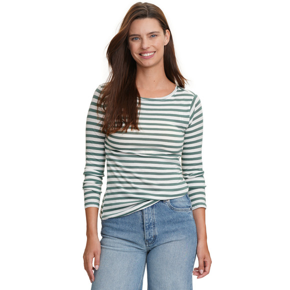 Gestreept damesshirt met lange mouwen