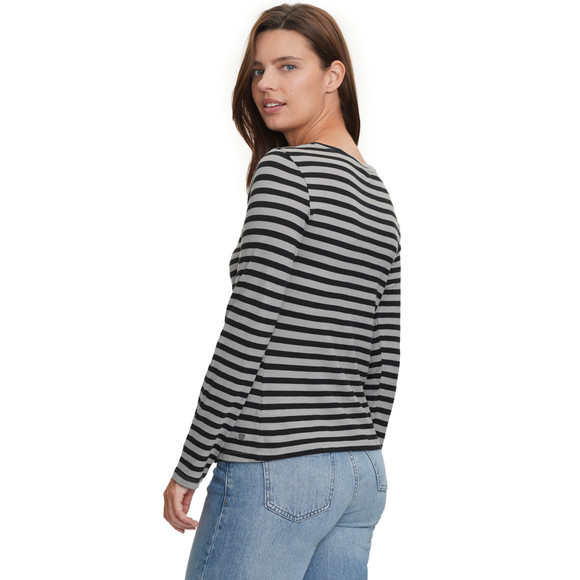 Gestreept damesshirt met lange mouwen