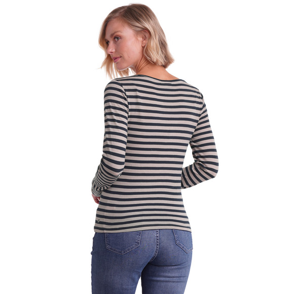 Gestreept damesshirt met lange mouwen