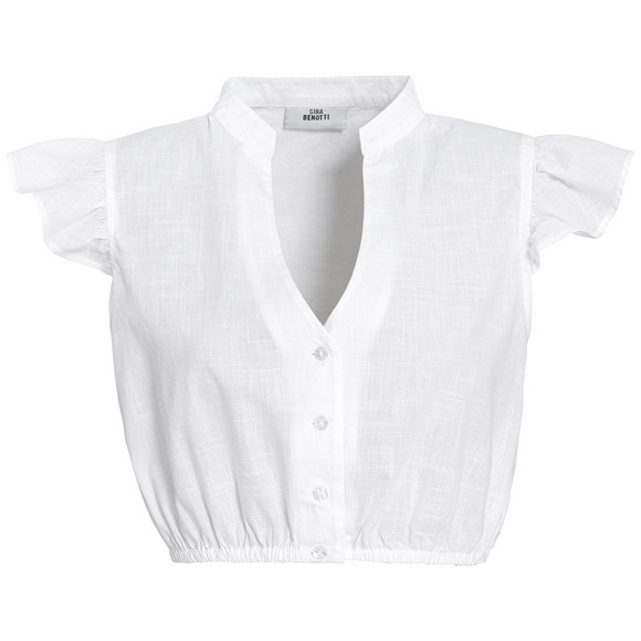 Damen Dirndl-Bluse unifarben