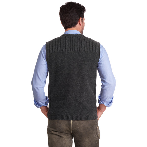 Gebreid herenvest met melange
