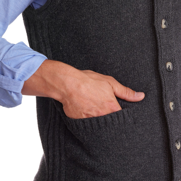 Gebreid herenvest met melange