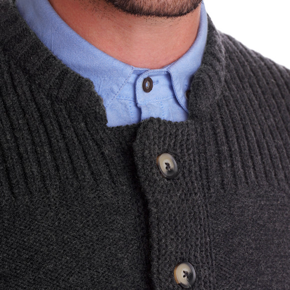Gebreid herenvest met melange