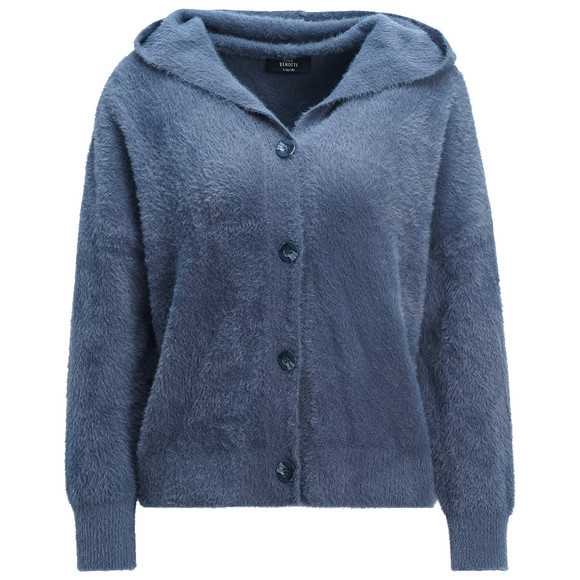 Vrouwelijk vest met een knusse look donkerblauw