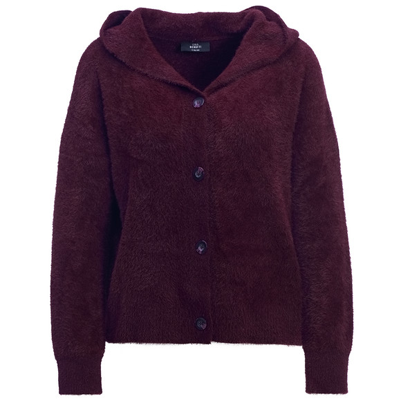 Vrouwelijk vest met een knusse look paars