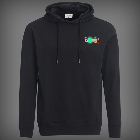 Herren Hoodie mit Glow in the dark Effekt