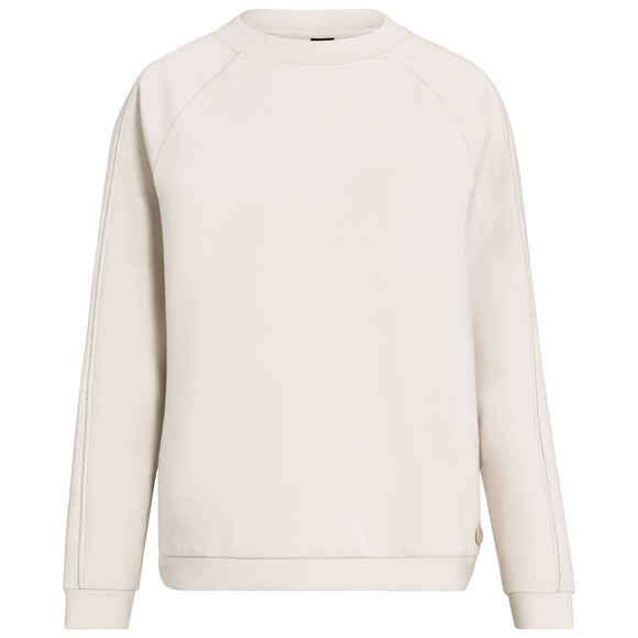 Dames sweatshirt met raglanmouwen beige