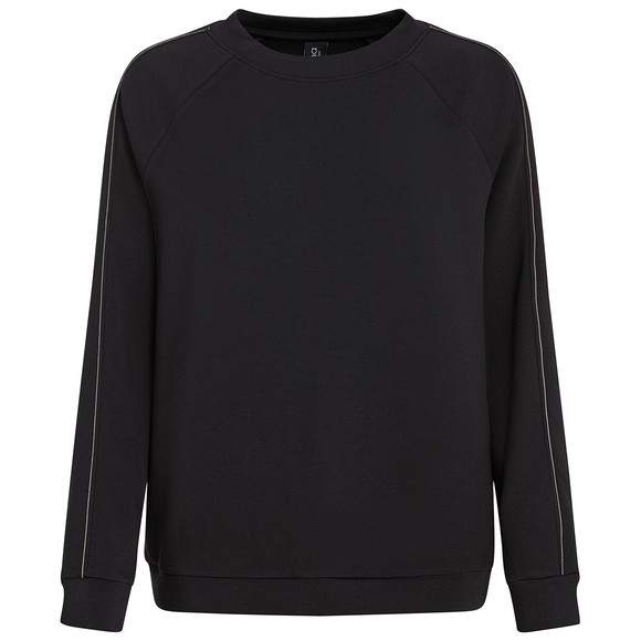 Dames sweatshirt met raglanmouwen zwart