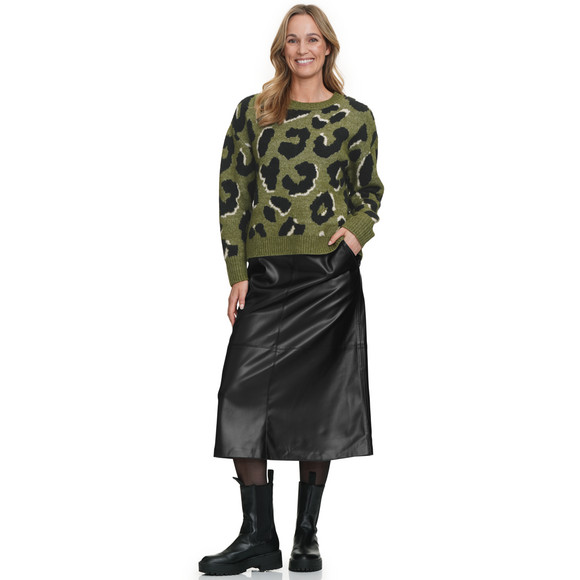 Dames midirok met decoratieve naden