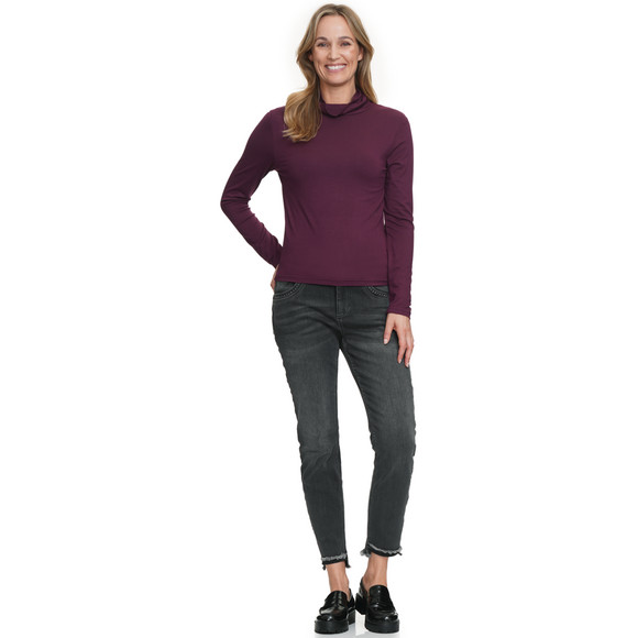 Damen Langarmshirt mit Rollkragen
