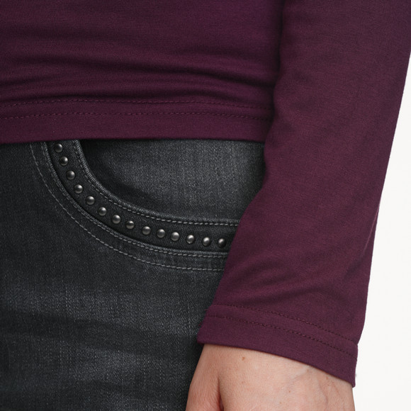 Damen Langarmshirt mit Rollkragen