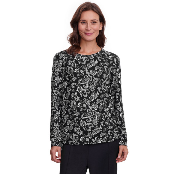 Damen Langarmshirt mit Allover-Muster