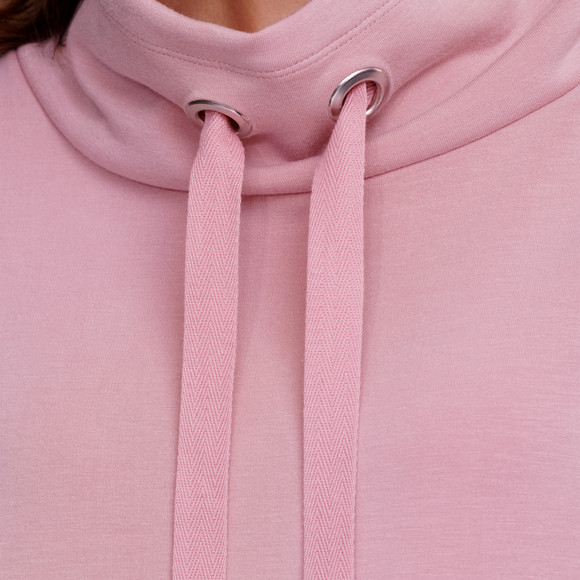 Dames sweat trui met opstaande kraag