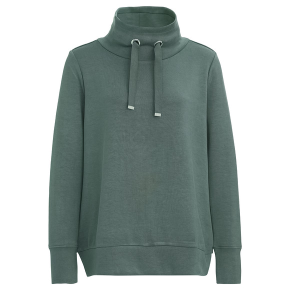 Dames sweat trui met opstaande kraag