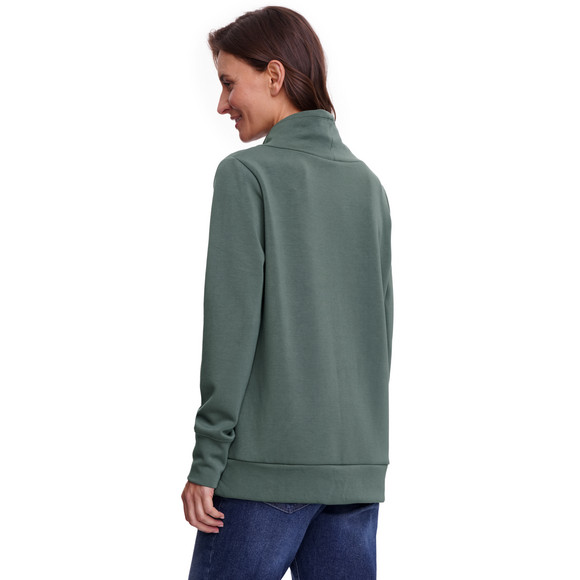 Dames sweat trui met opstaande kraag