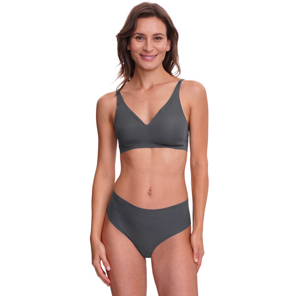 Naadloze damesslip met geribde structuur