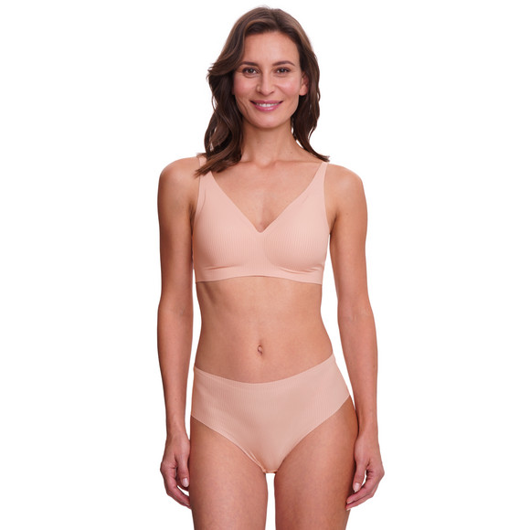 Naadloze damesslip met geribde structuur