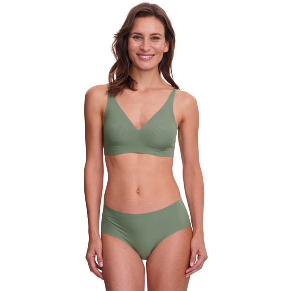 Naadloze damesslip met geribde structuur